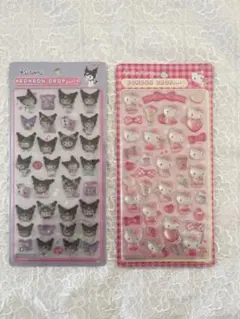 ボンボンドロップシール　サンリオ　クロミ　第一弾　ハローキティ　第二弾　2点