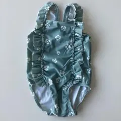 プチバトー　フラワープリントフリル付き　水着(女の子) 12M