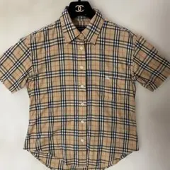 美品 BURBERRY ヴィンテージ ノバチェック 金ボタン シャツ ブラウス
