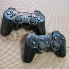動作品!純正 PS3 コントローラー ブラック 黒 2個セット
