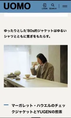 雑誌掲載 24SSマーガレットハウエル fox brothers ジャケット M