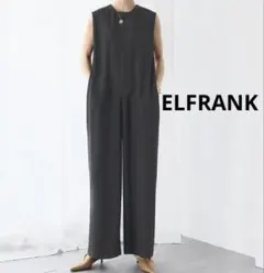 美品　ELFRANK　エルフランク　タックショルダーオールインワン　F　グレー