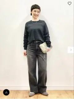 UNIQLOユニクロ　ワイドストレートジーンズ22(56cm) 479001