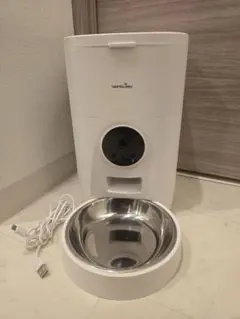 未使用】Wansview カメラ付き 自動給餌器 スマホ遠隔 4L 犬 猫 白