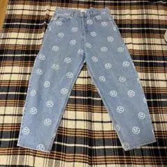 MASSNOUN プリントデニム ワイドフィット Mサイズ