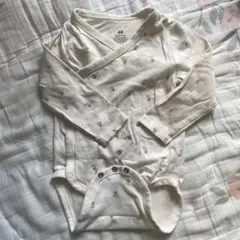 H&M オーガニックコットン 花柄ロンパース 6-9M