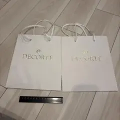 DECORTÉ エンボス加工ショップ袋 中型 2枚セット　デパコス