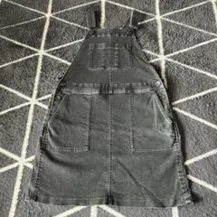 グレー ジャンバースカート 4ポケット