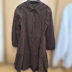 ZARA ティアードワンピース　チェック柄