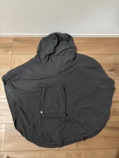 フード付き授乳ケープ グレー 収納袋付き