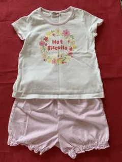 処分価格【ミキハウスHot Biscuits】ベビーパジャマ80cm