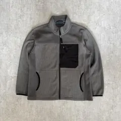 フリースジャケット ジップアップ グレー M フリース