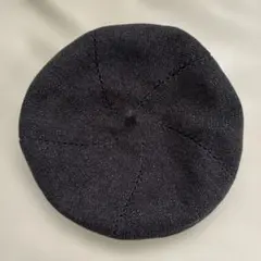 ニットベレー帽 ダークグレー