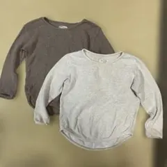 キッズ長袖ワッフルカットソー 110cm 韓国子ども服