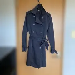 ネイビー トレンチコート ベルト付き