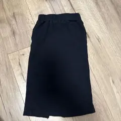 ブラックリブ編みスカート 95cm