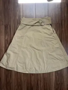 NATURAL BEAUTY BASIC ベージュ Aラインスカート XSサイズ