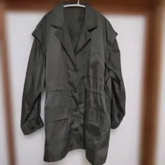 チャオパニック。オリーブグリーン ロングジャケット