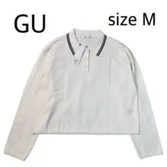 【size M】 新品未使用　GU ポロセーター　オフホワイト