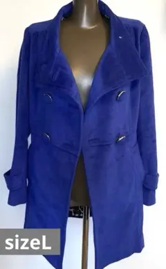 Simple Beauty Basic 青いロングコート (SIZE L)