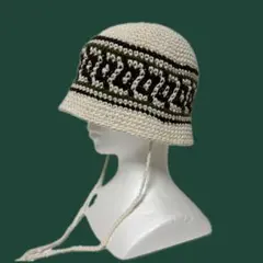 458【春夏】クロシェハット　バケットハット　クラッシャーハット　帽子　ビーニー