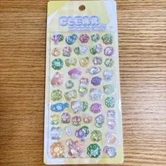 クリアぷくぷくキャンディシール　ネコ　猫　イエロー　日本製