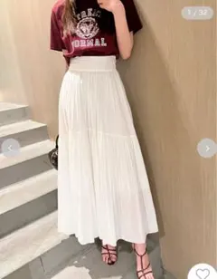 ⭐️新品⭐️今期⭐️ スナイデル　ギャザースカート　ホワイト　M 1
