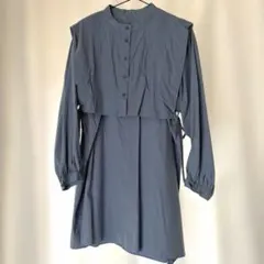 ローリーズファーム　ピンタックレイヤードブラウス　水色のサムネイル