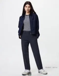 L UNIQLO スマートアンクルパンツ　ネイビー