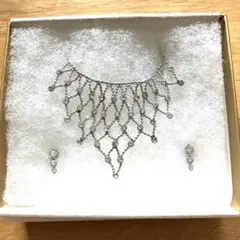 ネックレス ピアス セット ドレス用 セビアン パーティー 舞台 演劇 ステージ