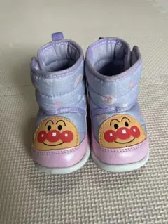 アンパンマン スノーブーツ ピンク 紫　ドキンちゃん　12cm