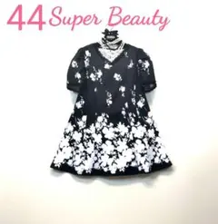 ✨新品希少44❣✨定価¥17600❣夏〜まるでリカちゃんママ✨セレブ〜豪華花柄✨のサムネイル