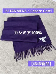 【ほぼ新品】ISETAN MEN'S謹製、風合いの良いカシミア100%のマフラー