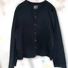 無印良品スナップボタン カーディガン ブラック XL
