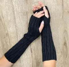 アームウォーマー ブラック 指なし