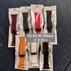 黄色　Apple Watch 42 44 45 49mm バンド　ベルト　防水