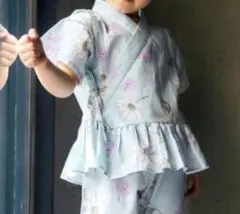 après les cours 花柄甚平 130サイズ