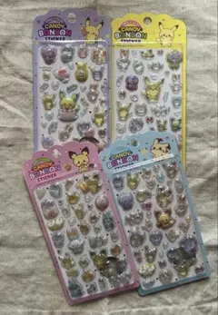 【正規品】4枚組 韓国限定 ポケモン ポケピース キャンディボンボンシール