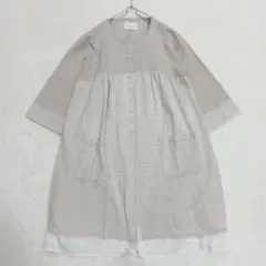 【リネン混】pual ce cin ピュアルセシン ワイドシルエットワンピースのサムネイル