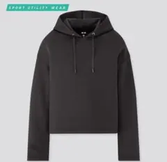 【新品】ユニクロ ドライソフトスウェットプルパーカー　ブラック　y2k