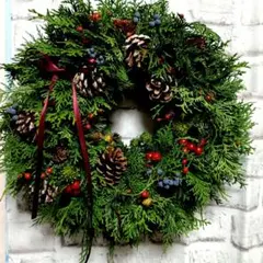 フレッシュXmasリース檜の香り約30㎝♪
