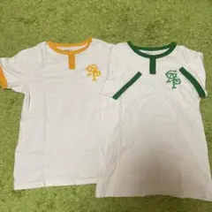 GapKids リンガーTシャツ 2枚セット イエロー グリーン 160cmのサムネイル
