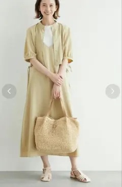 ロペピクニック レイヤードワンピース イエロー サイズ38