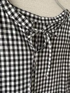 サマンサモスモス　ギンガムチェック　前後着ワンピース