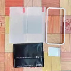iPhone12／12Proガラスフィルム２枚 ガイド枠 ラウンドエッジ加工