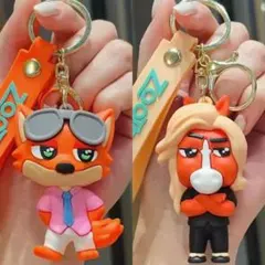 大人気❣️ペアセット！ズートピア ニック＆ジュディ キーホルダー ストラップ 大人気❣️ペアセット！ズートピア ニック＆ジュディ キーホルダー