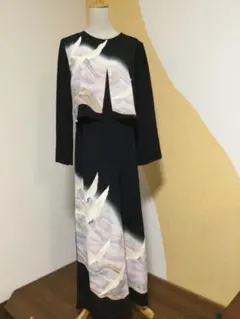 着物リメイク　留袖ドレス　ボレロ付