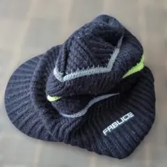 FABLICE 冬用帽子 54-56 cm 黒/グレー　子供用