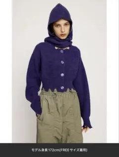 sly ウールミックス　ダメージ　カーディガン