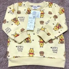 新品　未使用　プーさん 裏起毛トレーナー 90cm